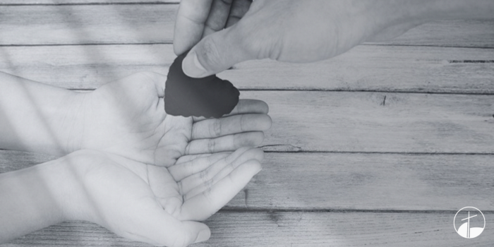Hands with Heart BW